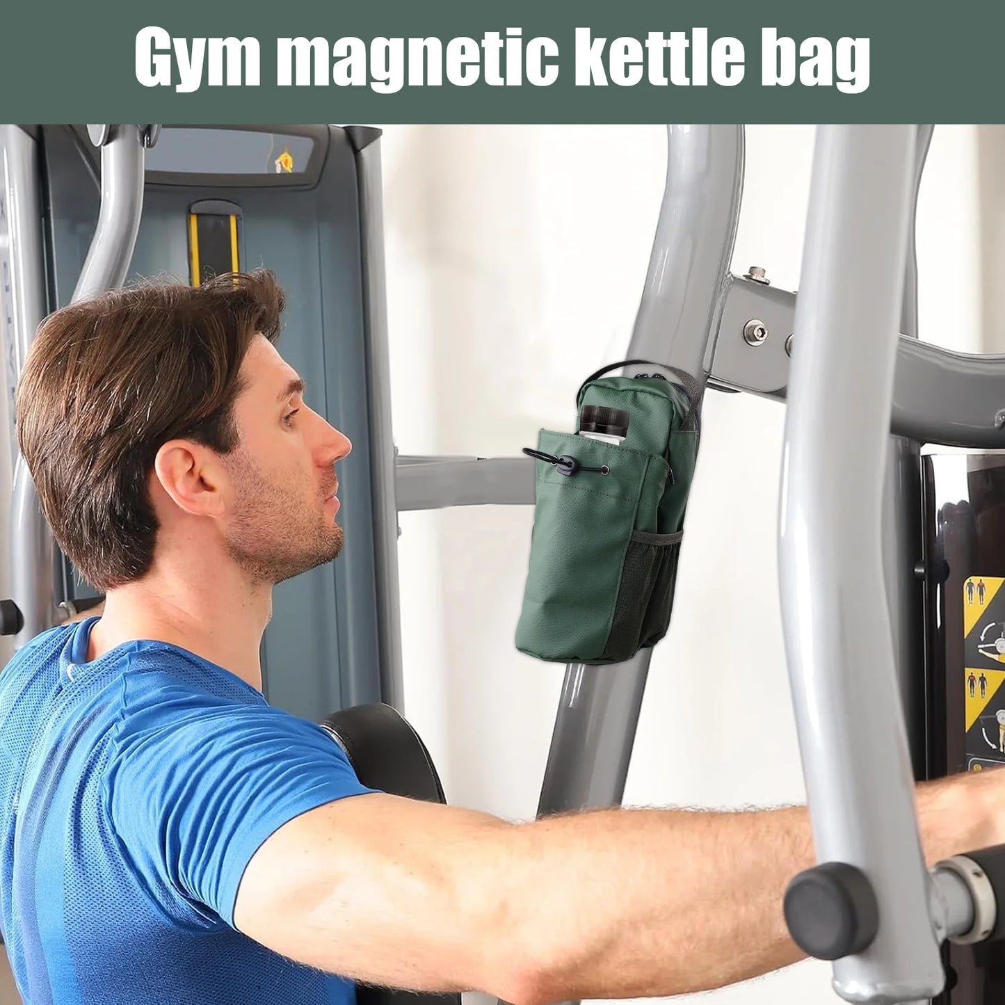 FortrenFlex Magnetic Gym Sling Bag Water Bottle & Phone Holder Waterproof Crossbody Bag for Outdoor Sports Travel Fitness Accessories